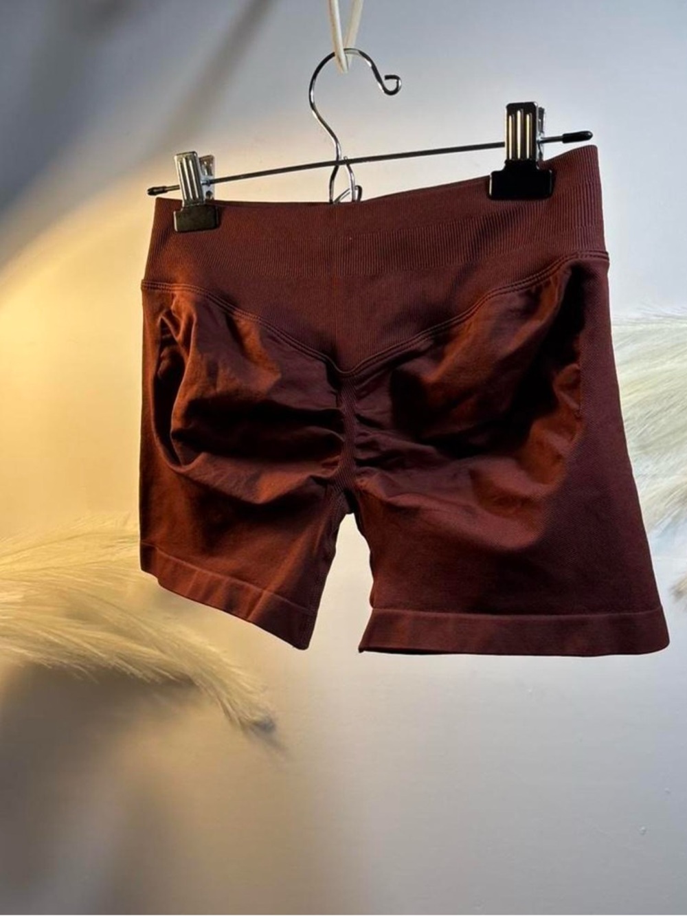 (#121) Seamless High-Waist Women's Bike Shorts - Deep Burgundy